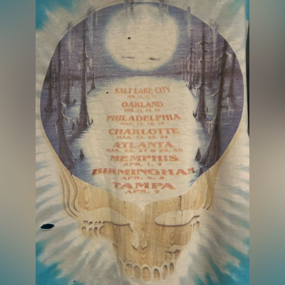 Liquid Blue Grateful Dead 1995 ‘Zydeadco’ Tour Tie-dye T-Shirt - Picture 4 of 4